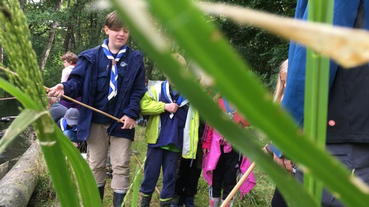 Glade spejdere fra 1. Sct. Gertrud Trop og Flok 